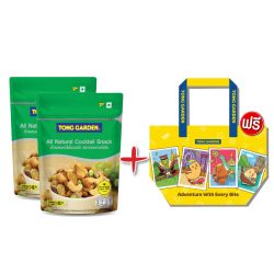 All Natural Cocktail Snack 140g ,2 PCS (free 1 Premium Gift - Shopping Bag Yellow)