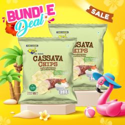 NOI มันสำปะหลังทอดกรอบรสซาวครีมและหัวหอม 85 กรัม (โปรโมชั่นแพ็กคู่: 2 ซอง)