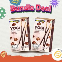 โยกี้ บิสกิตแท่งเคลือบครีมรสช็อกโกแลต 36 กรัม (Bundle Deal 2 ซอง 39 บาท)