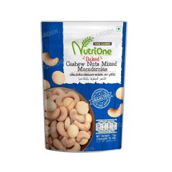 NutriOne Baked Cashew nuts Mixed  Macadamias 75g