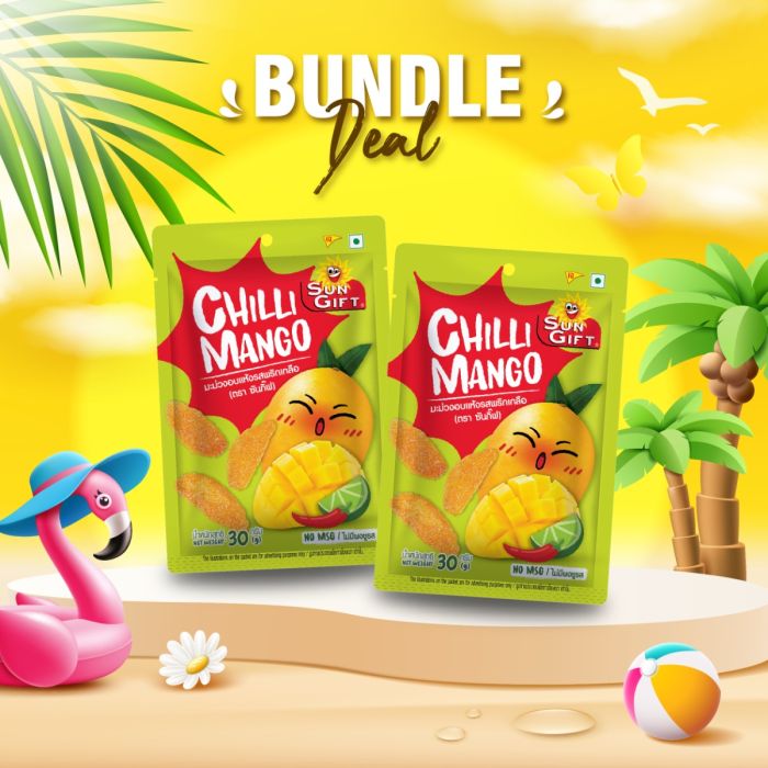 มะม่วงอบแห้งรสพริกเกลือ 30 กรัม (Bundle Deal 2 ซอง 54 บาท)