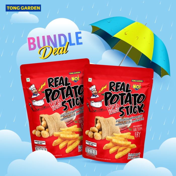 มันฝรั่งแท้ชนิดแท่งทอดกรอบรสฮอตแอนด์สไปซี่ 100 กรัม (Bundle Deal) 