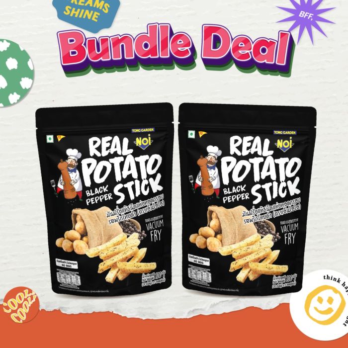 Real Potato Stick  Black Pepper 100g (Bundle Deal 2 PCS 100 baht)