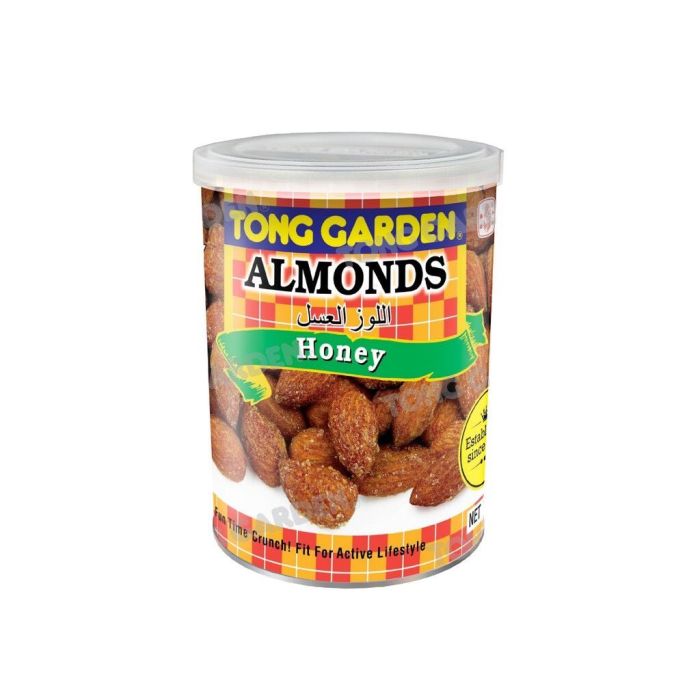 tong garden honey almonds 140g in canister