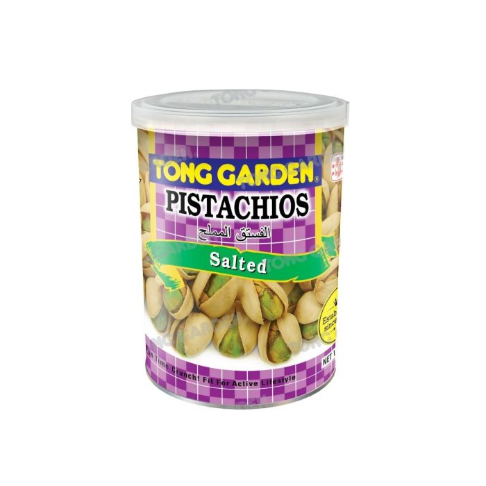 tong garden pistachios salted 130g canister
